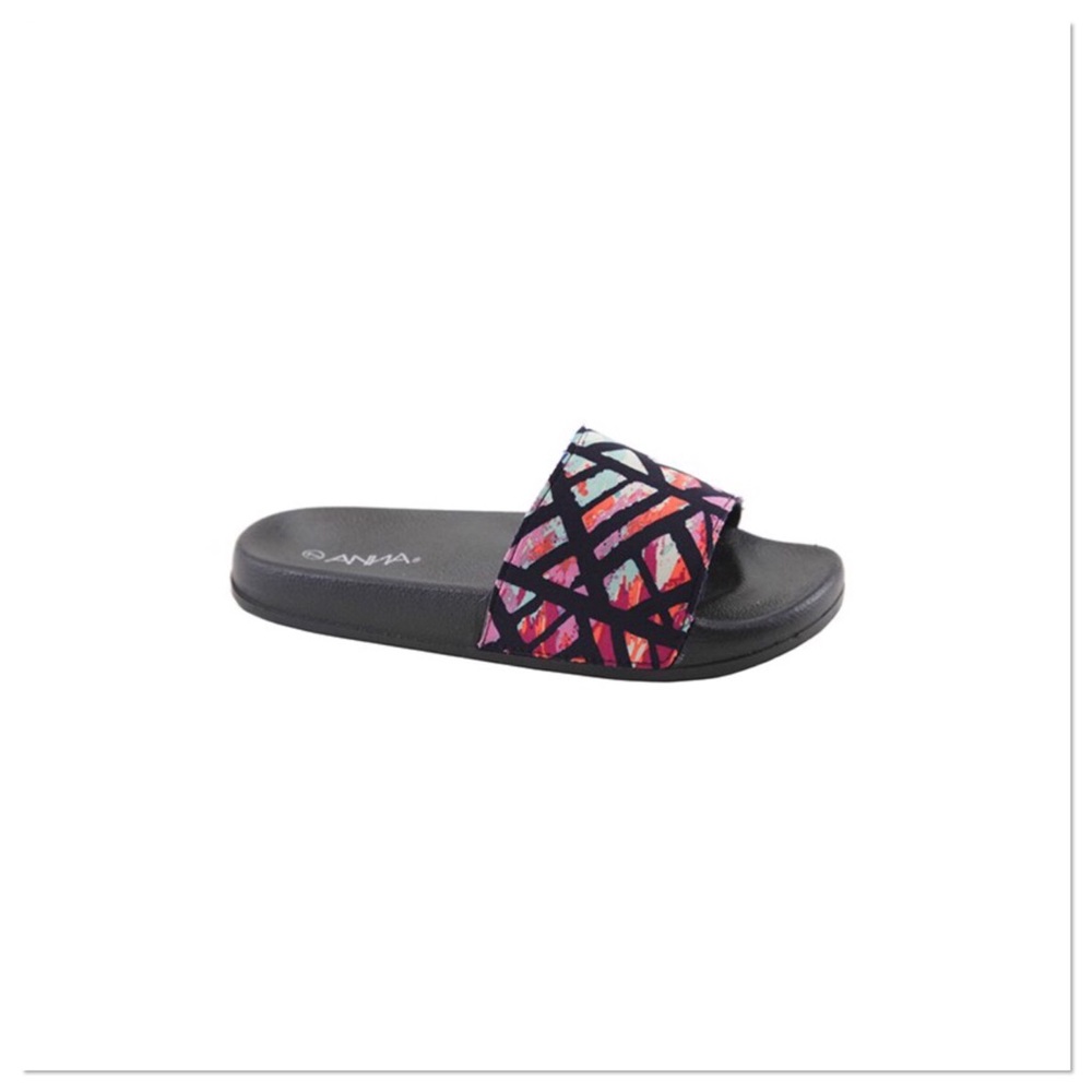 Black Polly Slide Sandal